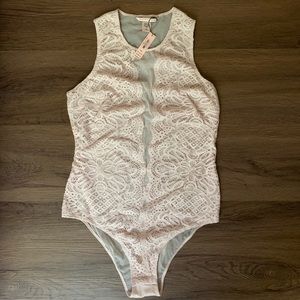 Victoria’s Secret Light Pink Lace Bodysuit NWT